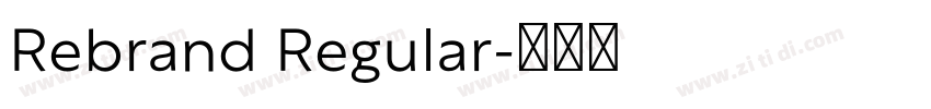 Rebrand Regular字体转换 Rebrand Regular字体转换